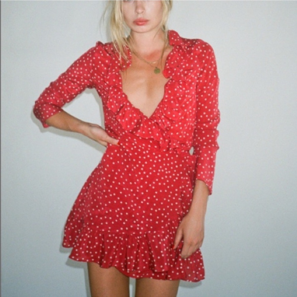 Realisation Par Alexandra Red Star Mini Dress
